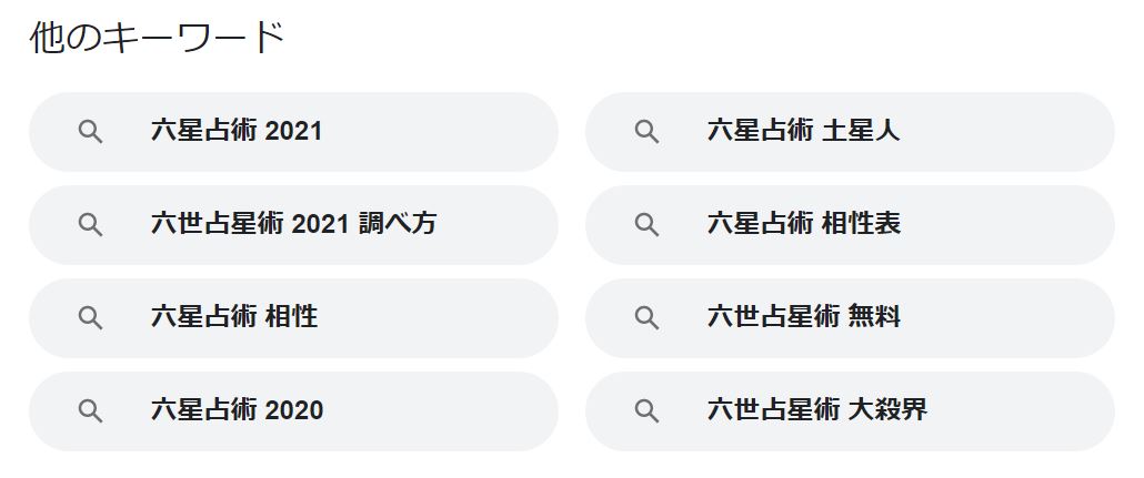 六星占星術の関連用語