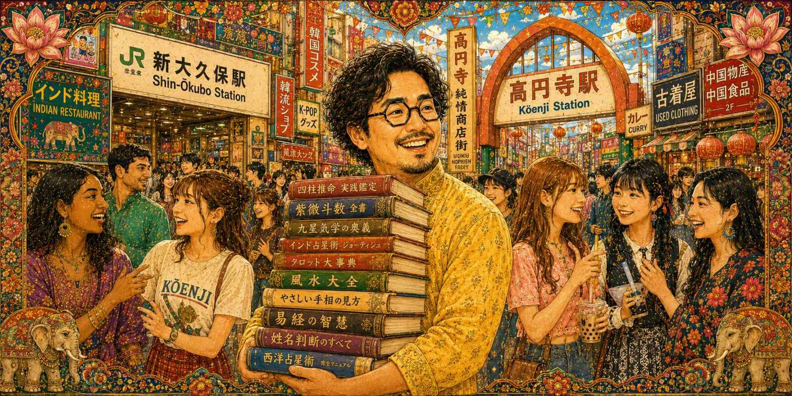 大久保占い研究室代表・田中ことあらいちゅー(似顔絵)