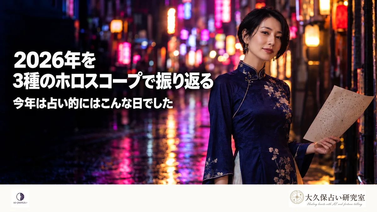 2026年を3種のホロスコープで振り返る。歌舞伎町の女性占い師